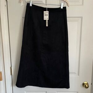 Max Studio Classic Navy A-Line Skirt